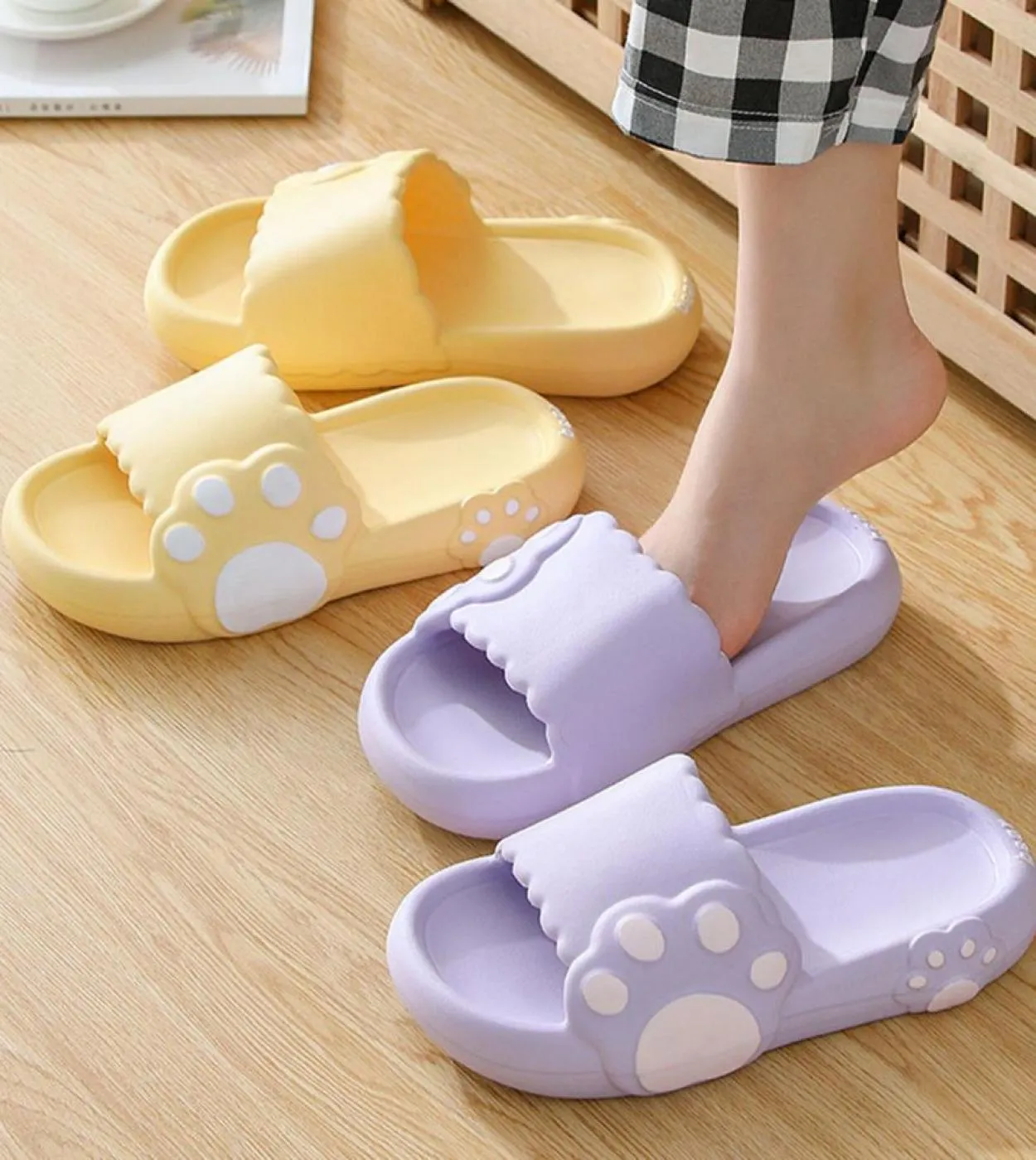 1 Paio di Pantofole per Coppia Piede di Animale Scarpe da Interno Super Morbide per Uomo Donna Antiscivolo Traspiranti Elastiche