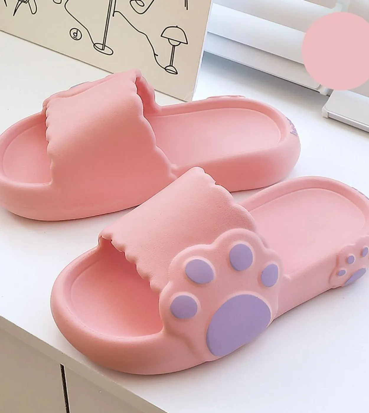 1 Paio di Pantofole per Coppia Piede di Animale Scarpe da Interno Super Morbide per Uomo Donna Antiscivolo Traspiranti Elastiche