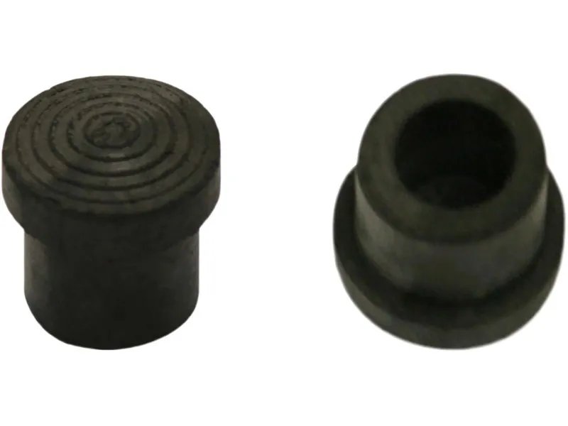 2 sottopiede gomma a tappo 26 mm nero