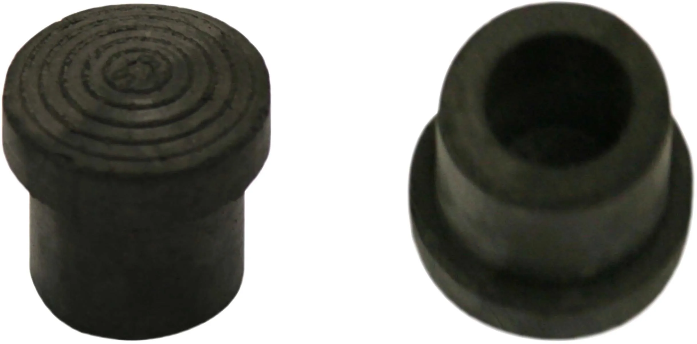 2 sottopiede gomma a tappo 26 mm nero