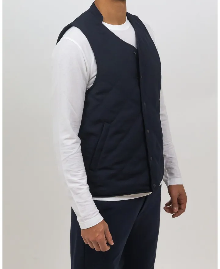 AdHoc - Gilet Trapuntato Reversibile Blu Navy Uomo
