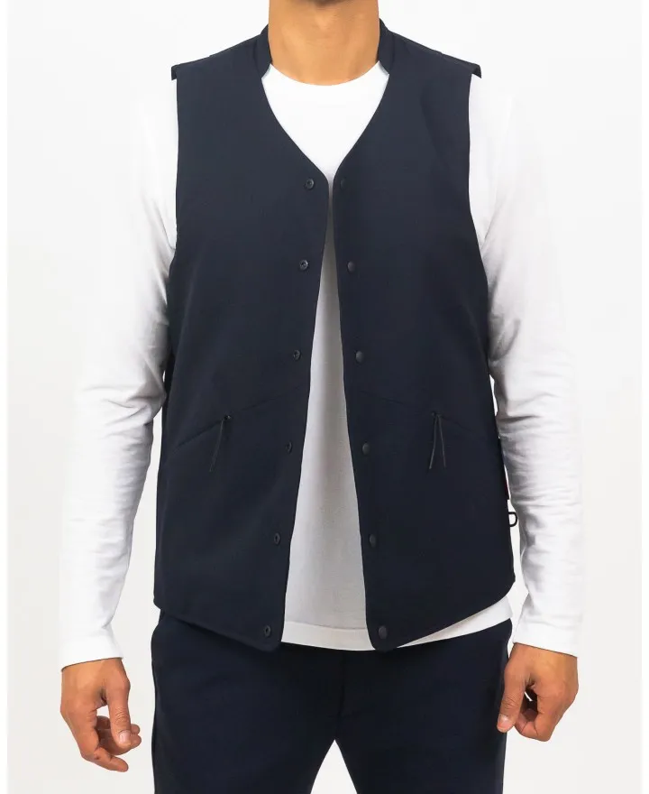 AdHoc - Gilet Trapuntato Reversibile Blu Navy Uomo