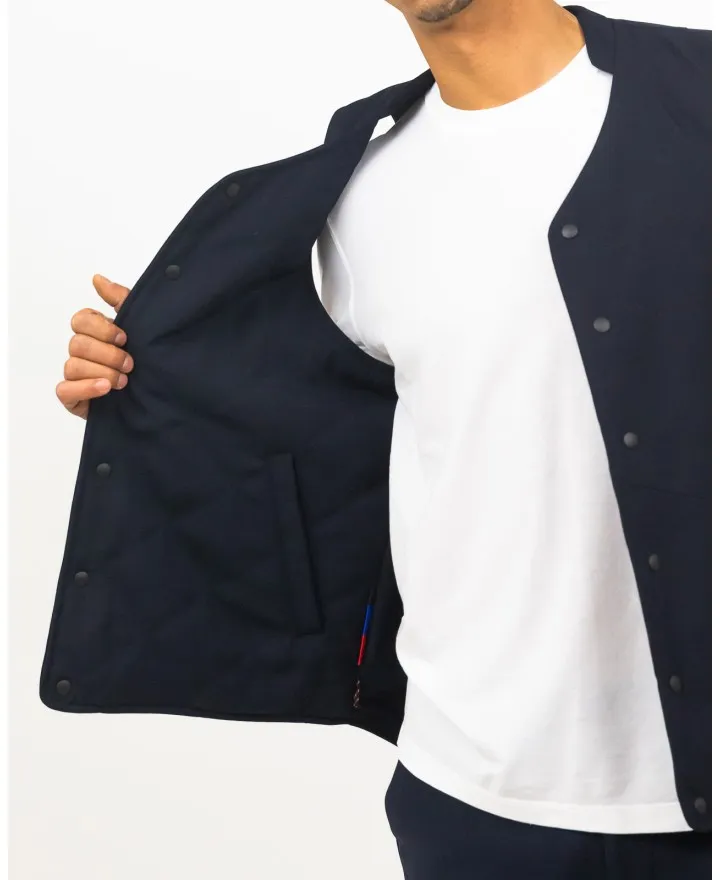 AdHoc - Gilet Trapuntato Reversibile Blu Navy Uomo