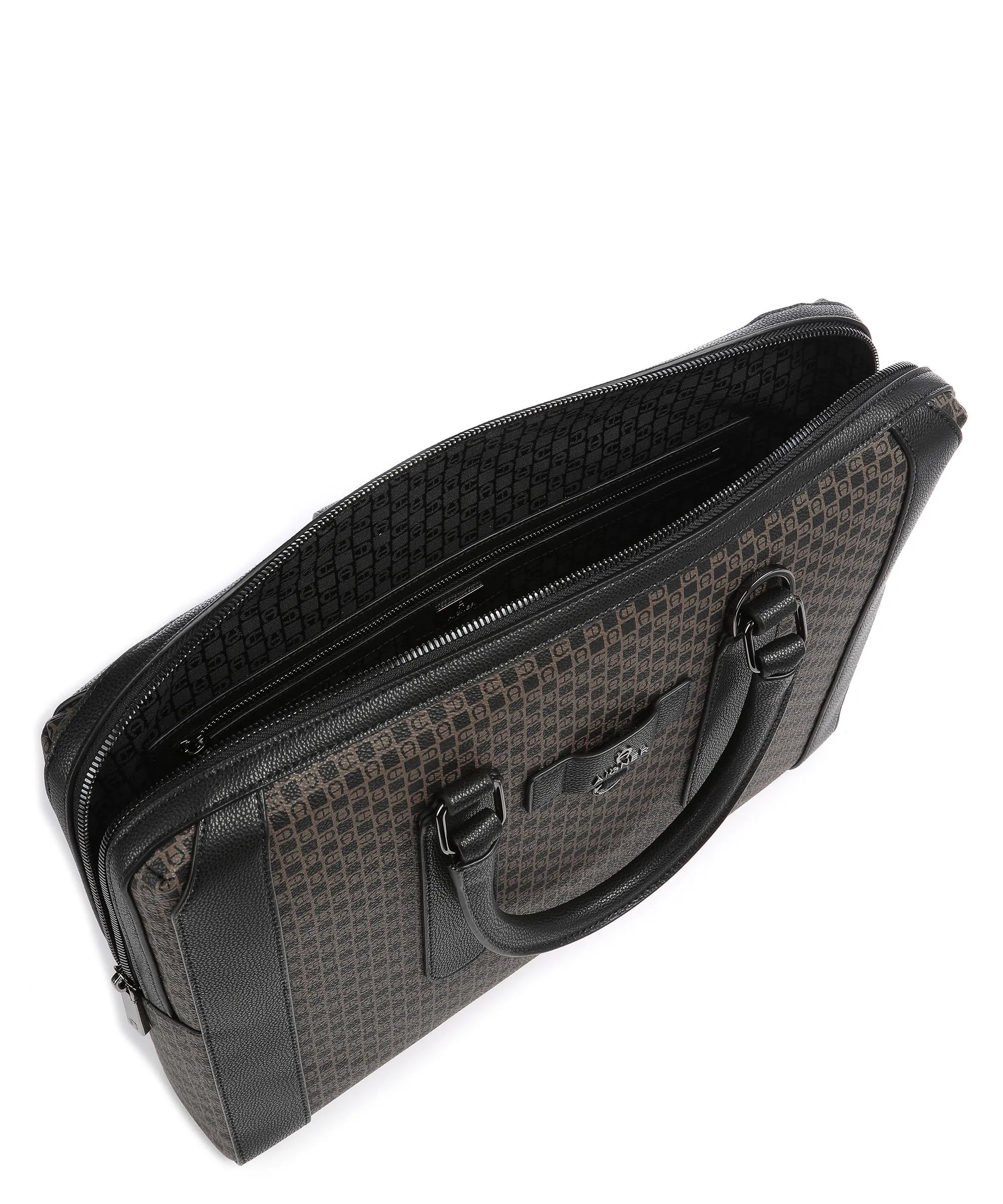  Aigner The Core Cartella poliestere riciclato marrone/nero  