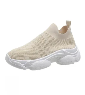 Air Mesh Scarpe da donna Sneakers con tacco Scarpe vulcanizzate Scarpe con plateau Casual Zapatos Mujer Slip On Primavera Autunn