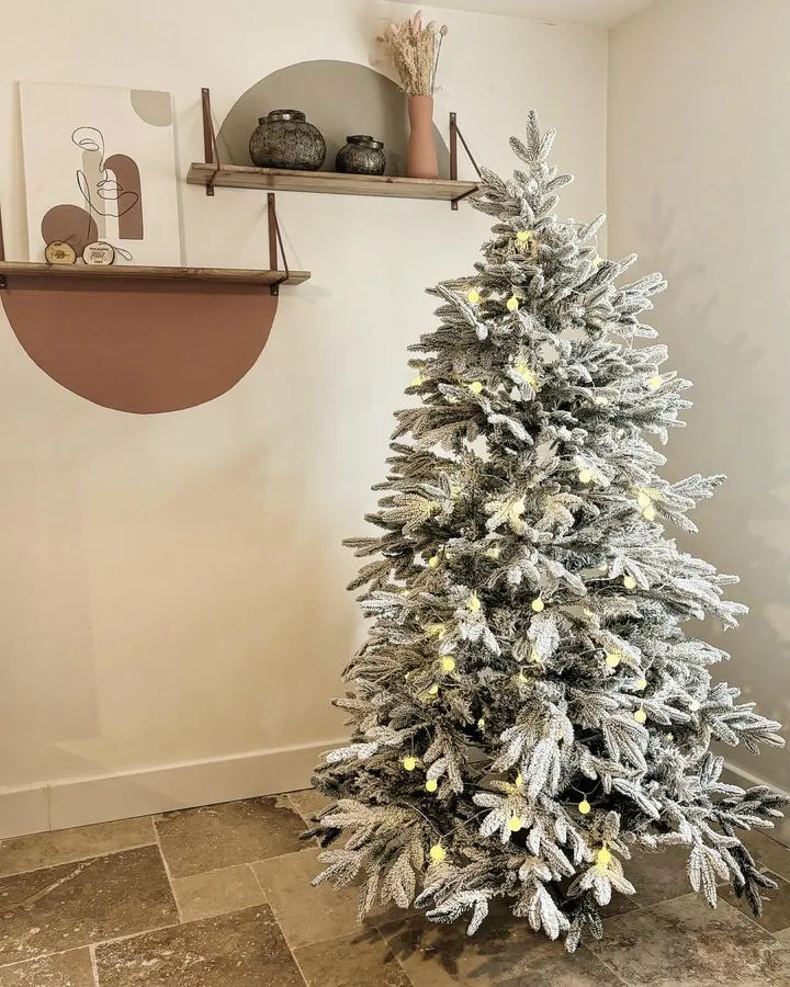 Albero di natale artificiale innevato bianco 180 cm BASSIE