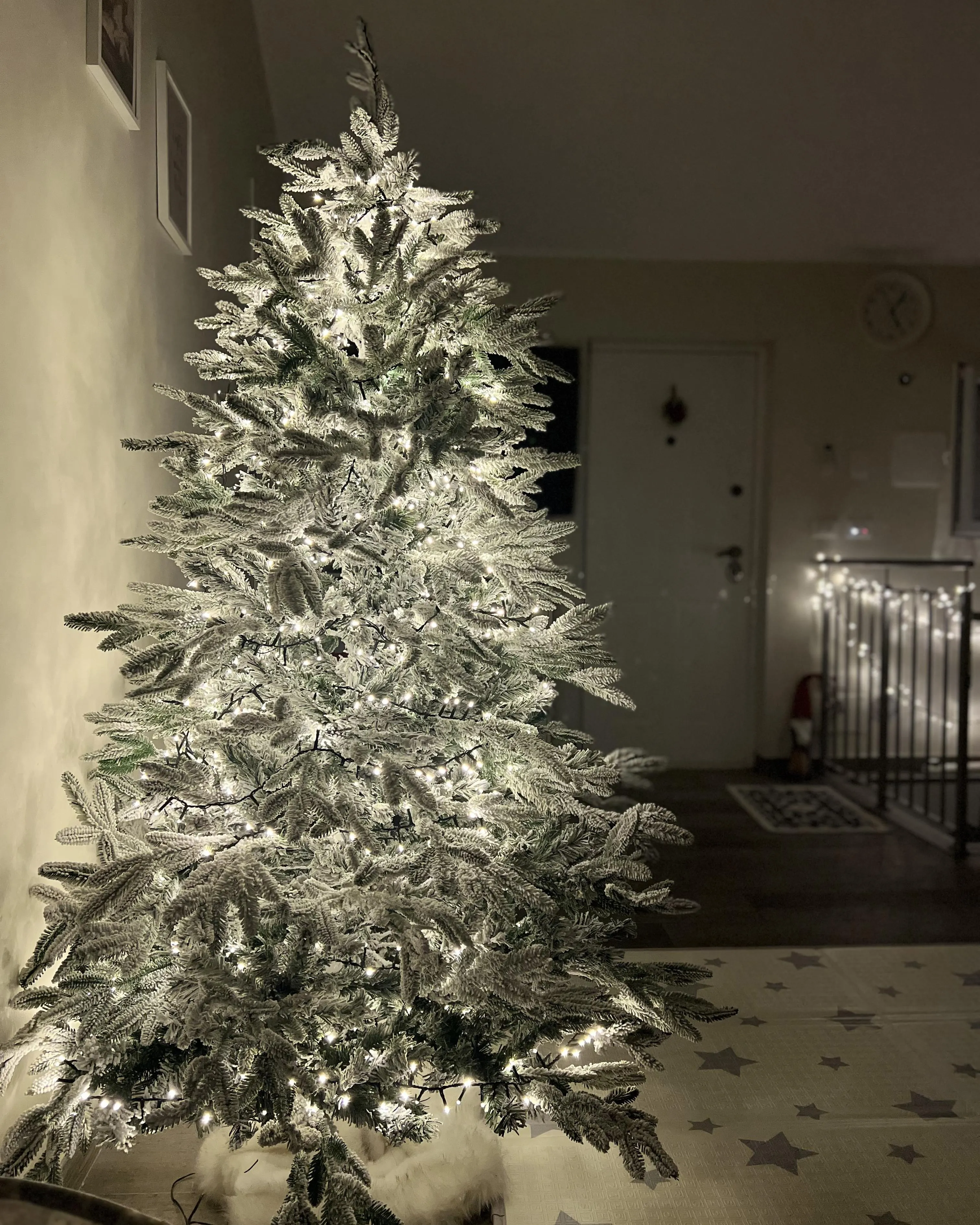 Albero di natale artificiale innevato bianco 180 cm BASSIE