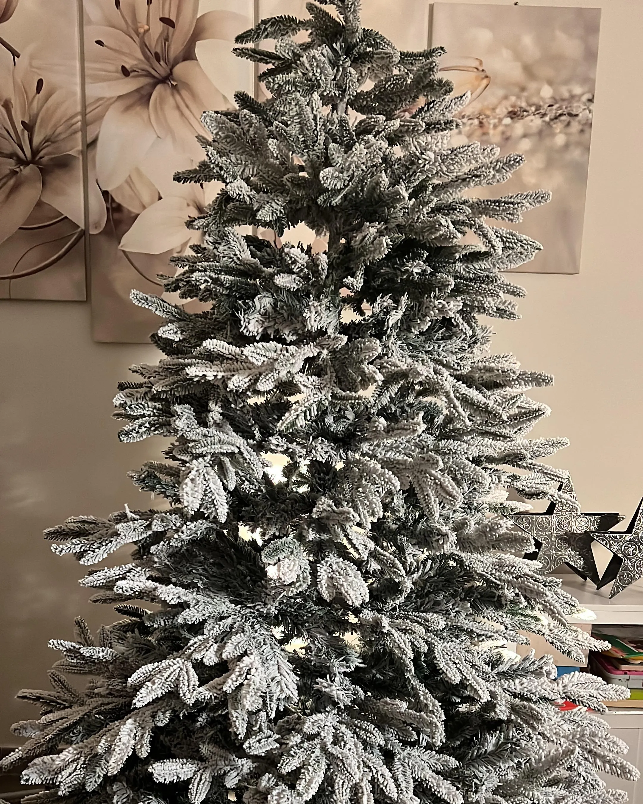 Albero di natale artificiale innevato bianco 180 cm BASSIE