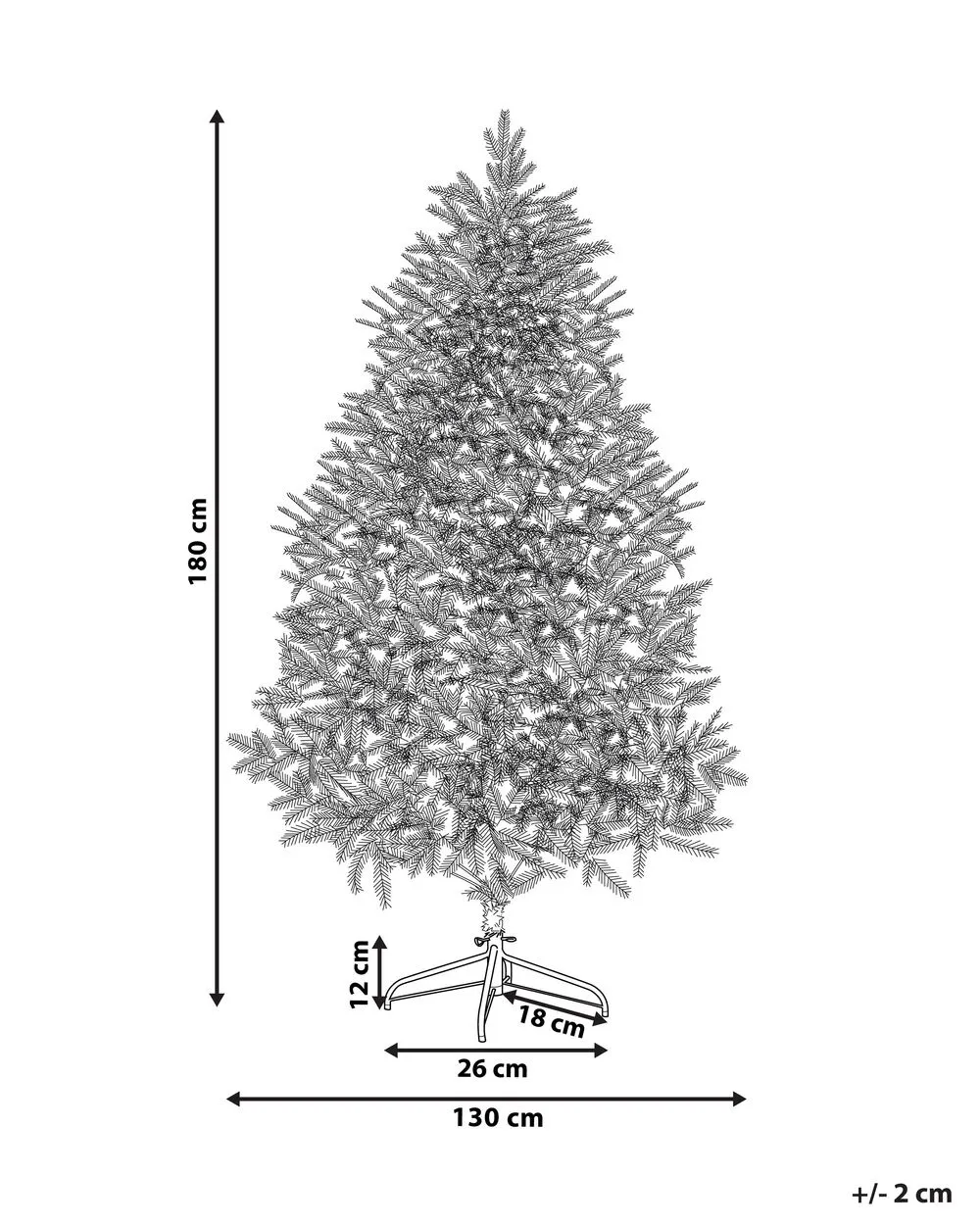 Albero di natale artificiale innevato bianco 180 cm BASSIE