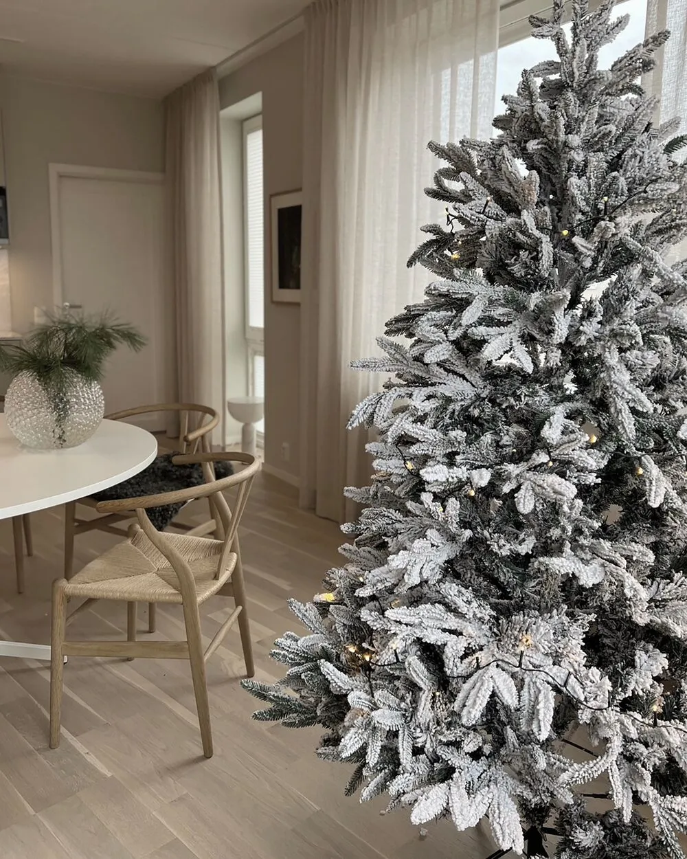 Albero di natale artificiale innevato bianco 180 cm BASSIE