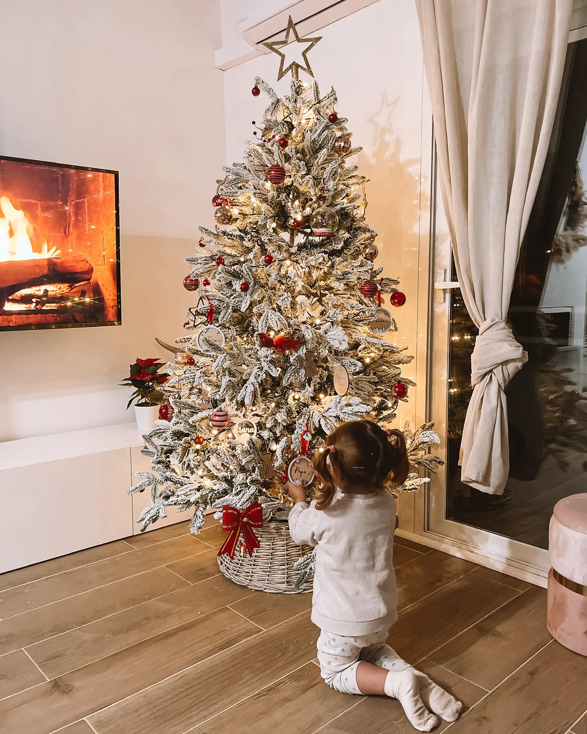 Albero di natale artificiale innevato bianco 180 cm BASSIE
