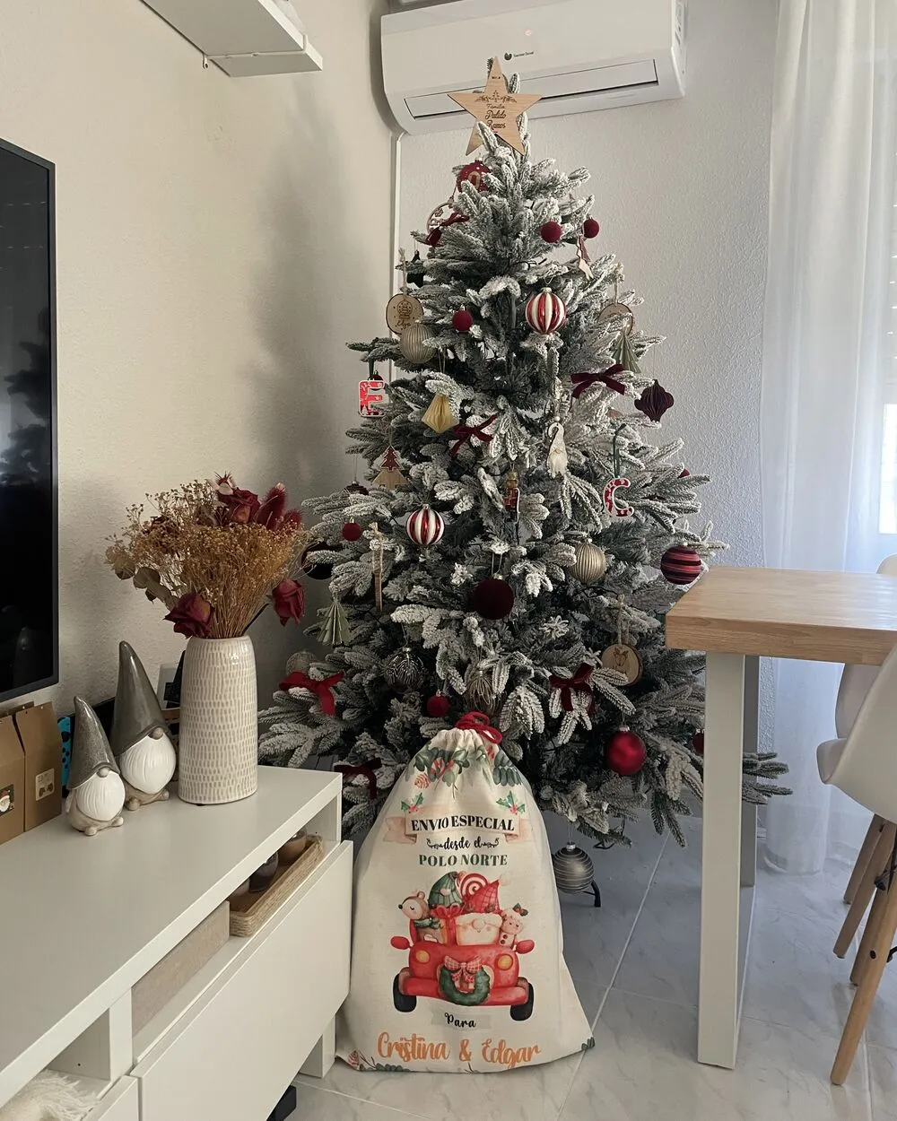 Albero di natale artificiale innevato bianco 180 cm BASSIE