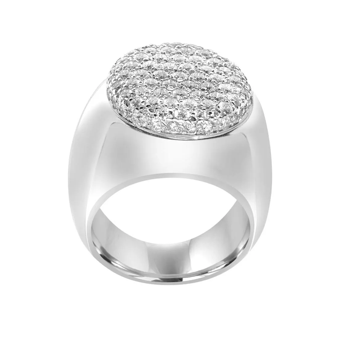 Anello in oro bianco con diamanti ct 1.30