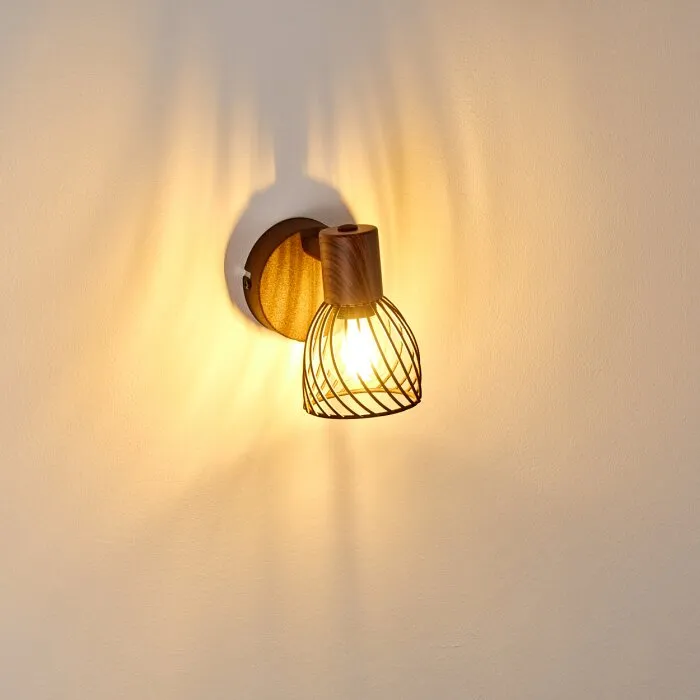 Applique Arjen Legno scuro, Ruggine, 1-Luce