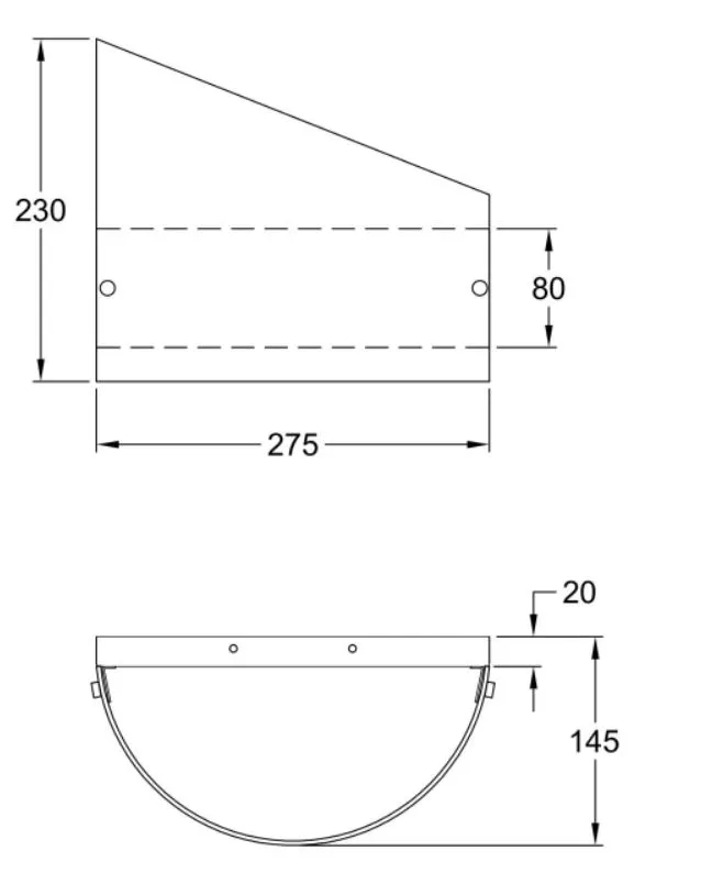 Applique Decorativa da Parete Lastra Vetro Moa Bianca 1xE27 Fabas