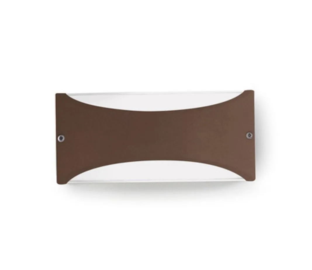 Applique Esterno Biemissione Led Lien Marrone IP54 GES1032 Gea Led