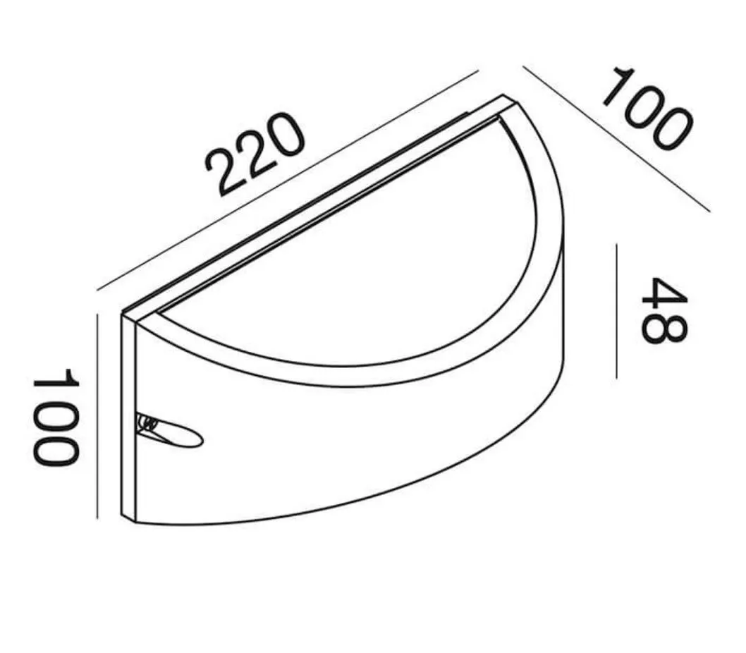 Applique Esterno Biemissione Led Lien Marrone IP54 GES1032 Gea Led
