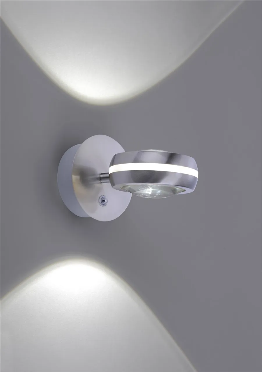 Applique Vista Led Orientabile Dimmer Rgbw Tecnologia Wiz Nichel Trio Lighting
