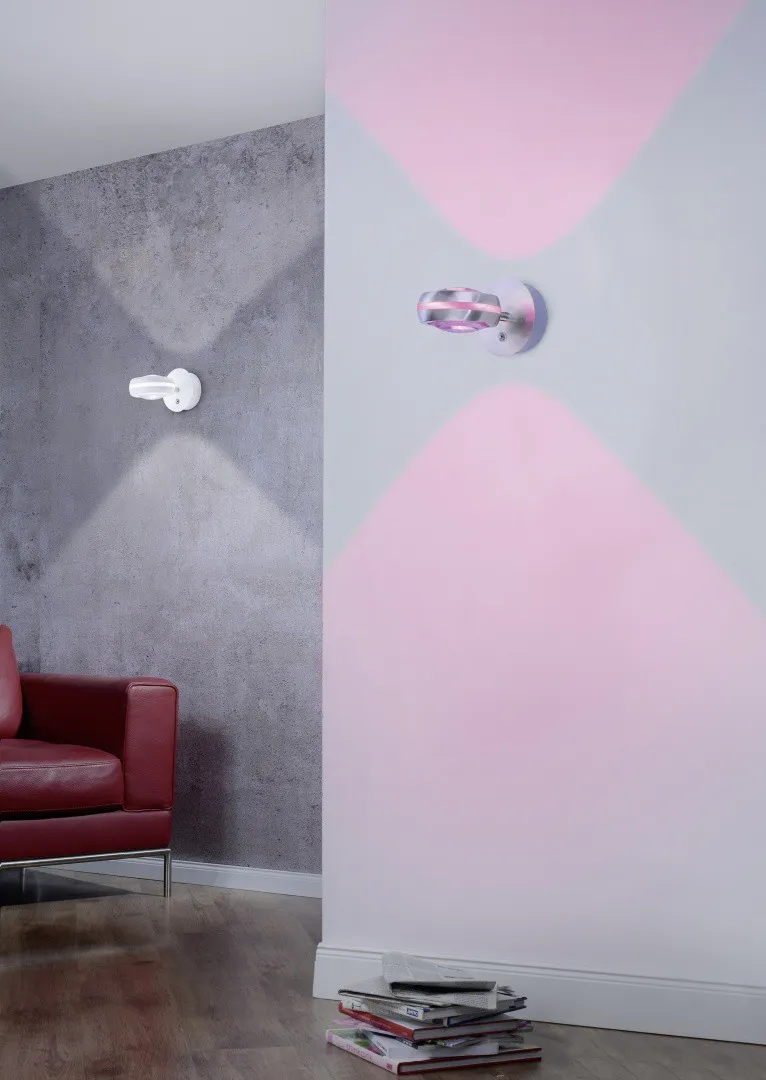 Applique Vista Led Orientabile Dimmer Rgbw Tecnologia Wiz Nichel Trio Lighting