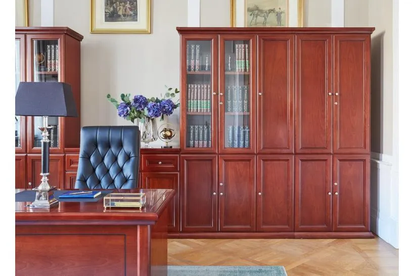 Armadio 2 ante per ufficio stile classico PRESTIGE C720B