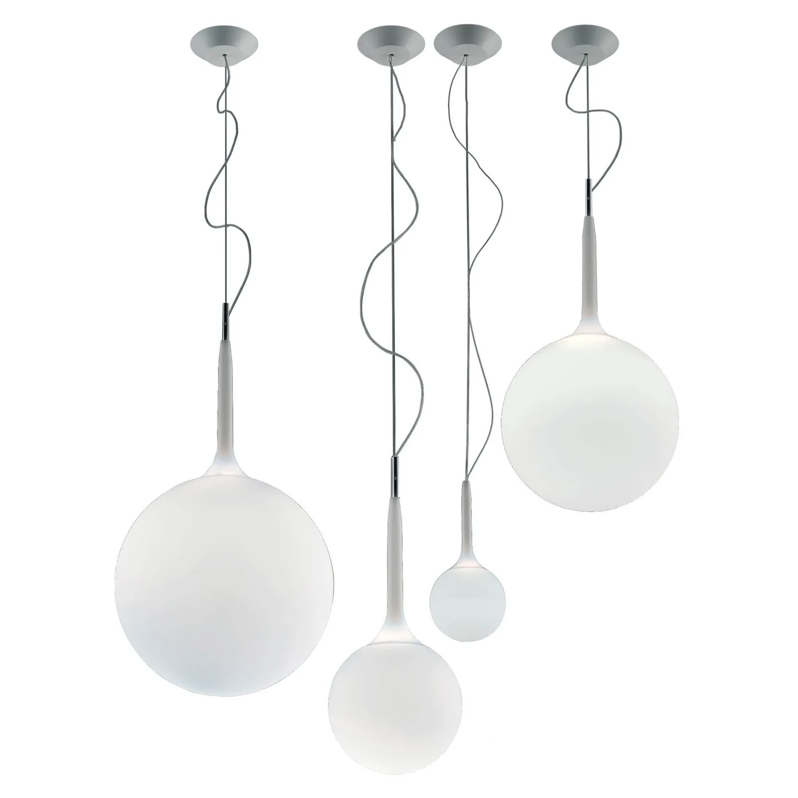 Artemide Castore lampada a sospensione in vetro, Ø 42 cm
