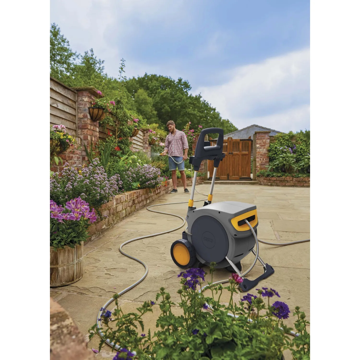 Avvolgitubo automatico Reel Mobile con ruote e tubo 35 m