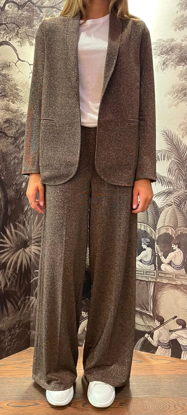 BE LIMOUSINE  pantaloni lamé