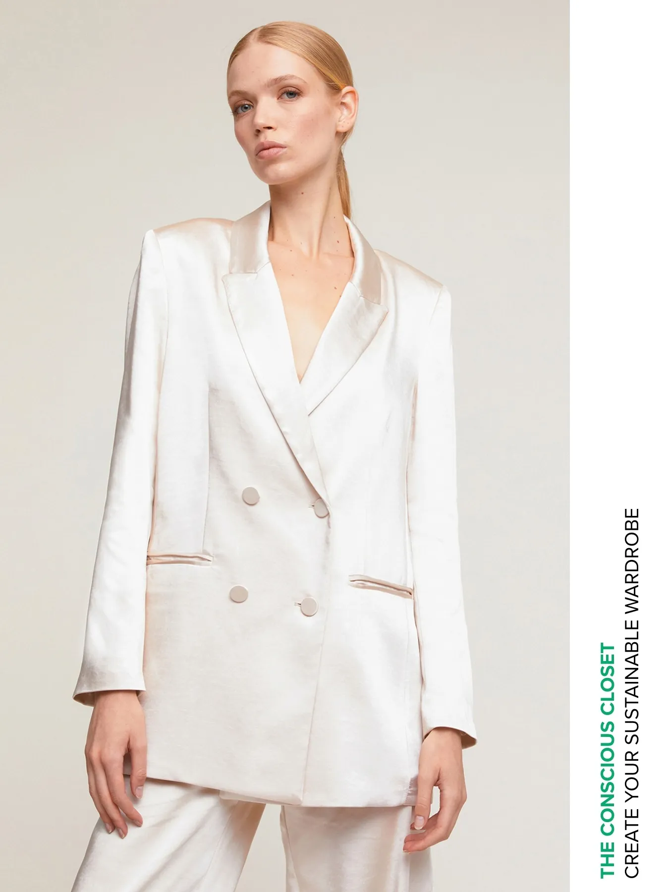 Blazer doppiopetto over in raso