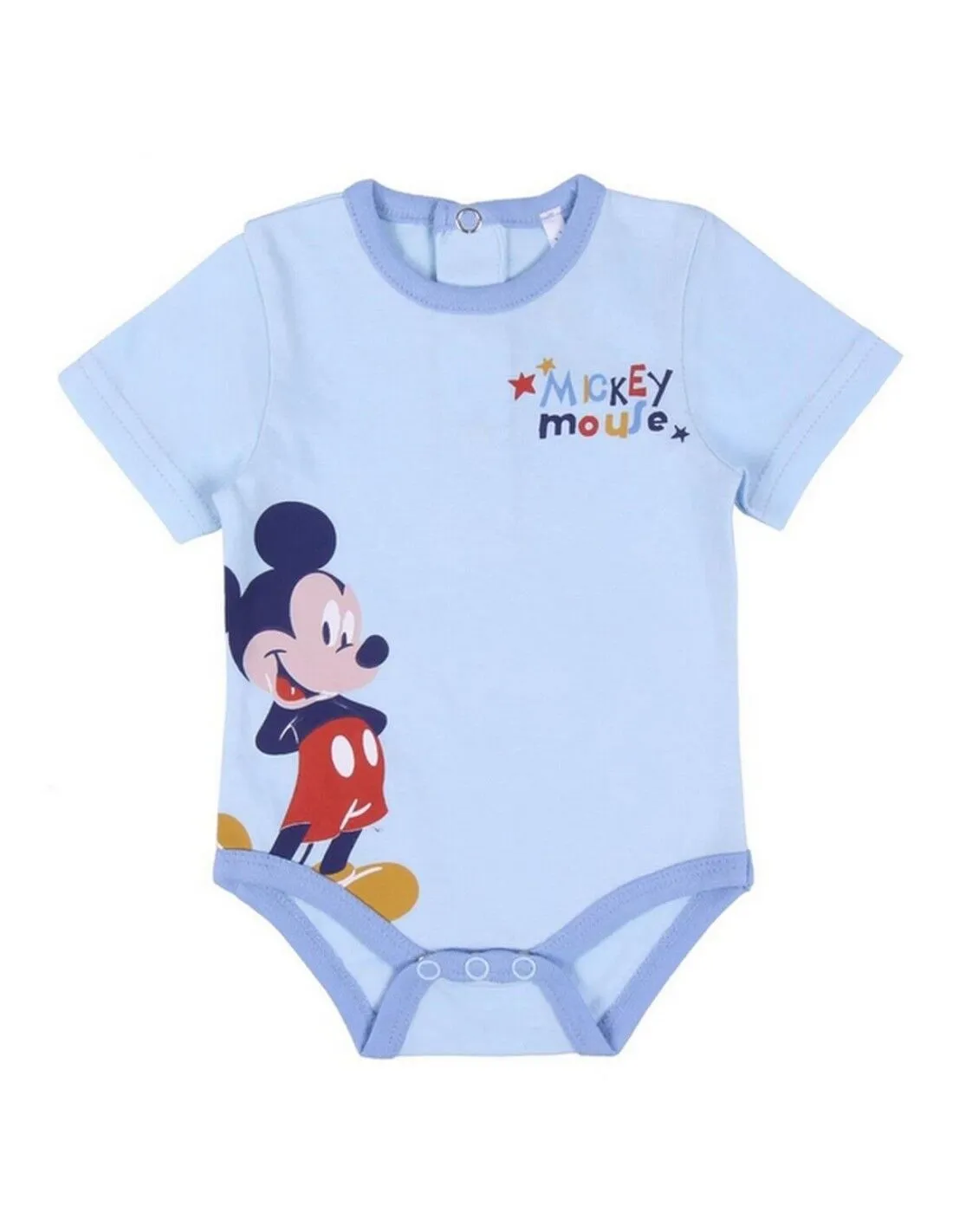 Body Mickey Mouse Azzurro/Bianco (2 uds) Taglia Taglia - 12 Mesi