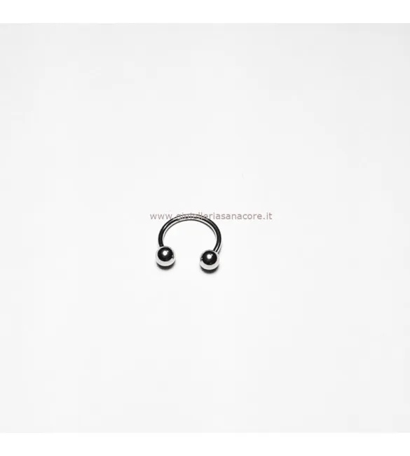 Body Piercing Helix Lobo Orecchio Circular Barbell Sfere Acciaio 12