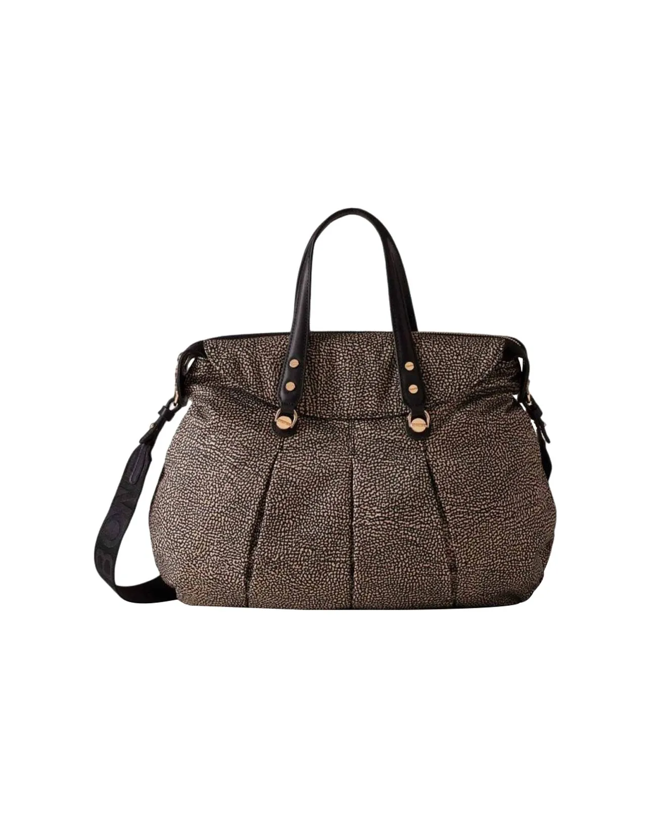 Borbonese – Borsa shopper grande in tessuto OP Croissant | Studioarch.com