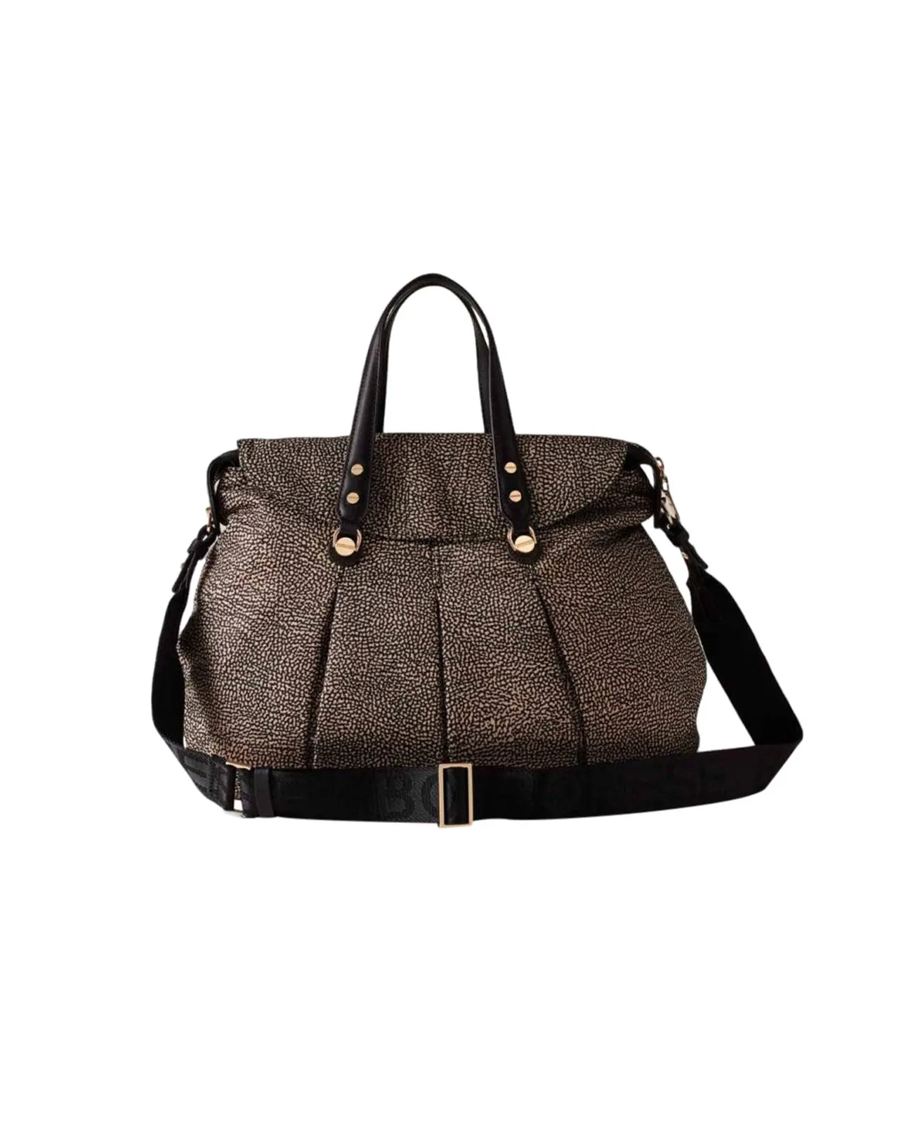 Borbonese – Borsa shopper grande in tessuto OP Croissant | Studioarch.com