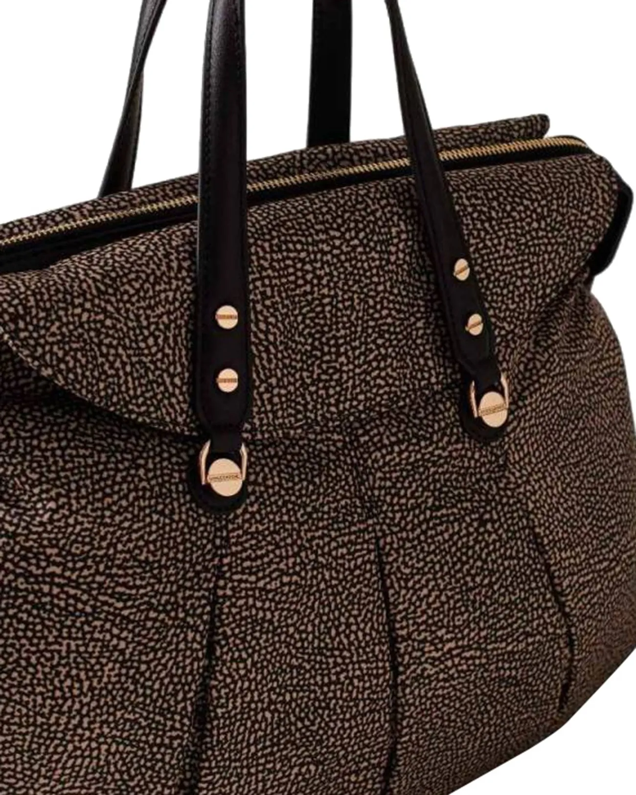 Borbonese – Borsa shopper grande in tessuto OP Croissant | Studioarch.com
