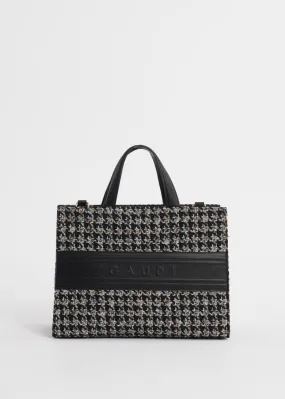 Borsa top handle pied de poule