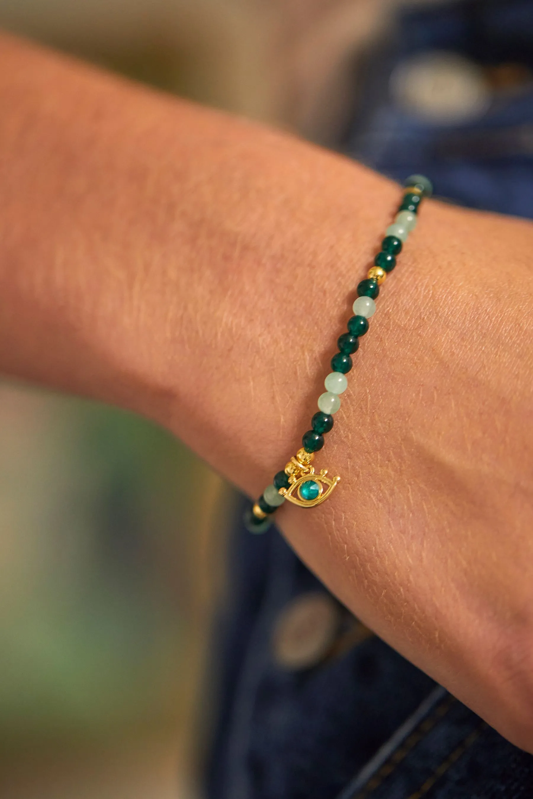 Bracciale a occhi di perline Estella Bartlett placcato