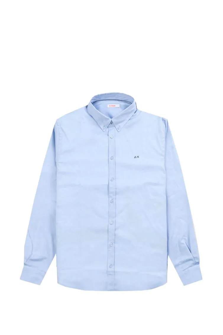 CAMICIA UOMO SUN68 OXFORD SMALL COLLAR AZZURRO