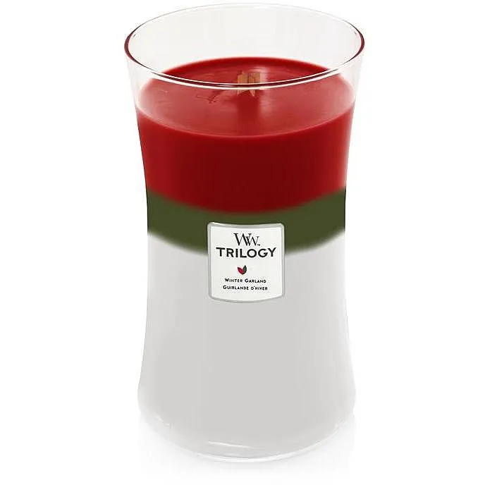 Candela ecologica WoodWick colore Rosso, Verde