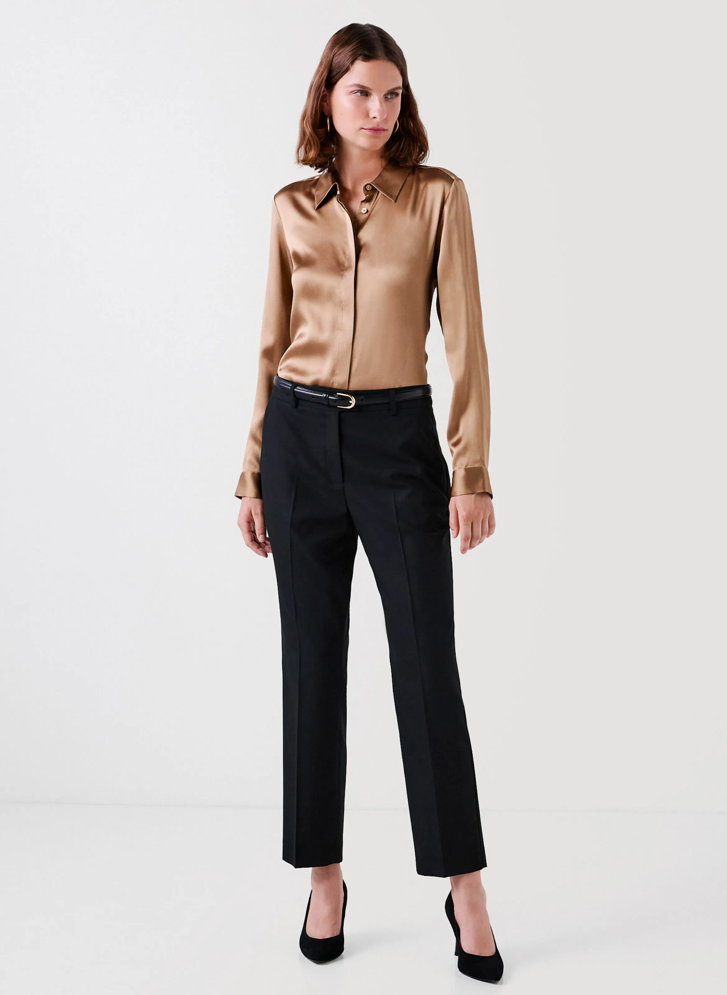  CAROLL   PVANDINE - Pantalone con pince | Nero