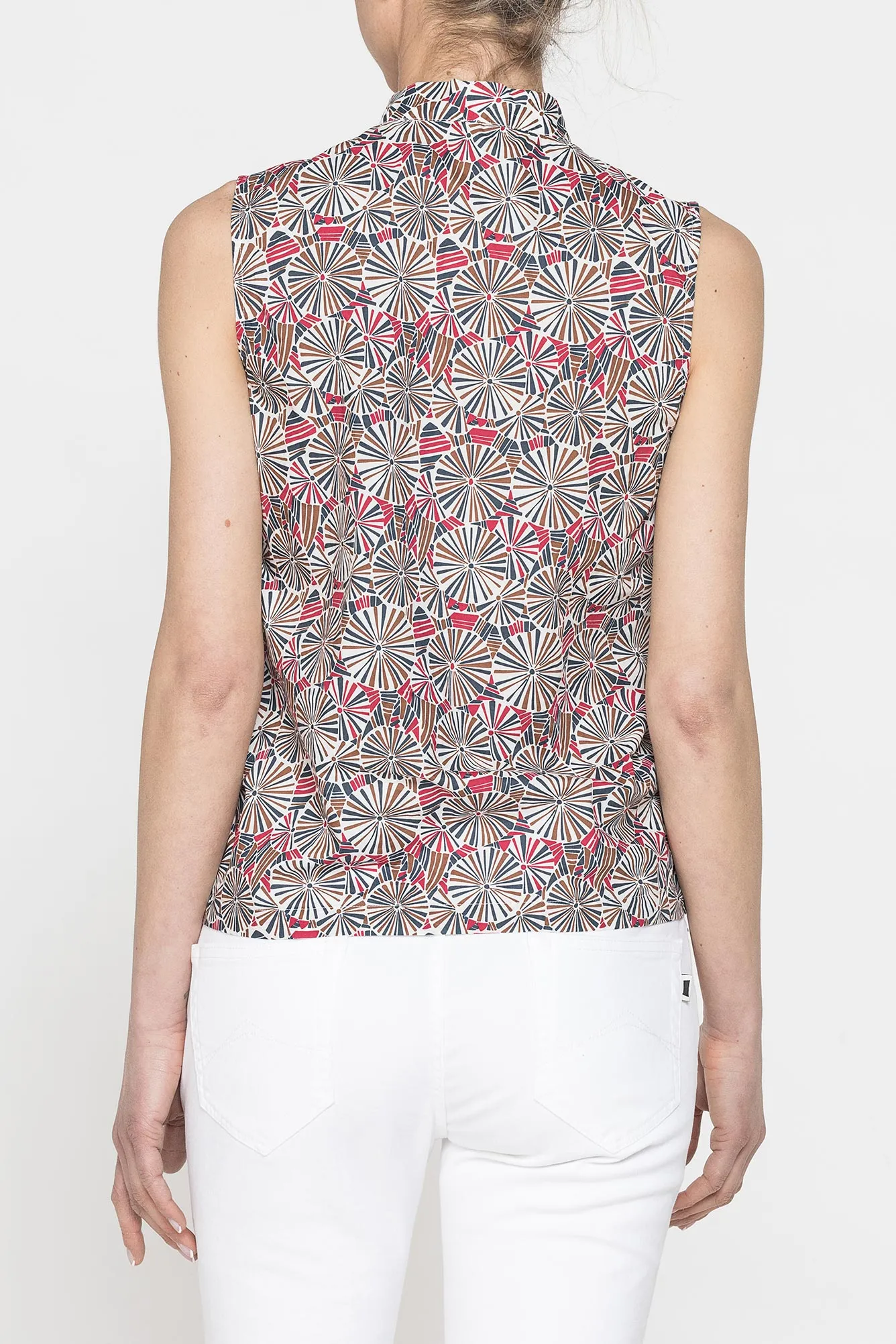Carrera  ---------    ------------Blusa smanicata con fiocco - Rosa