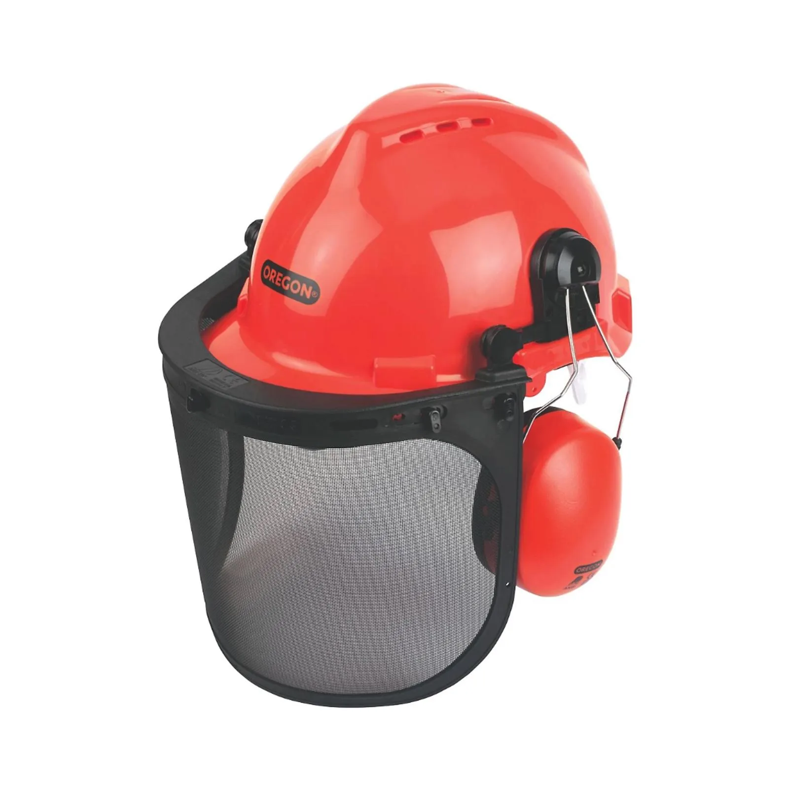 Casco di sicurezza e protezione con cuffie e visiera 