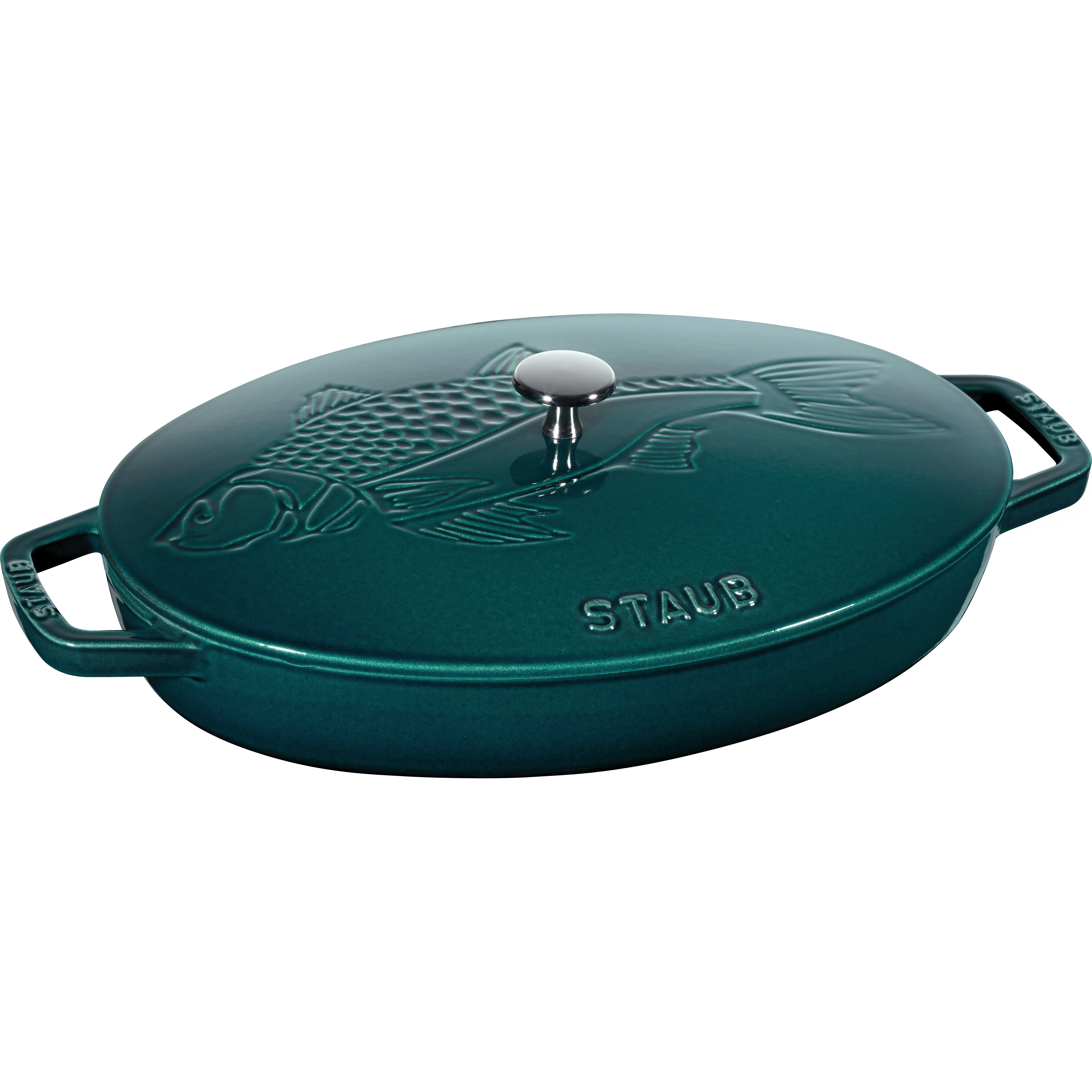 Casseruola ovale La Mer - smaltata a tre strati.jn{font-size:18px}32 cm