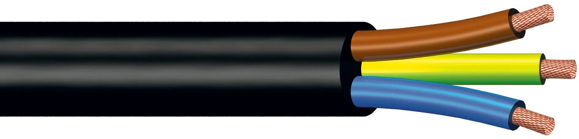Cavo H05VV-F 3x2,5 mm² nero