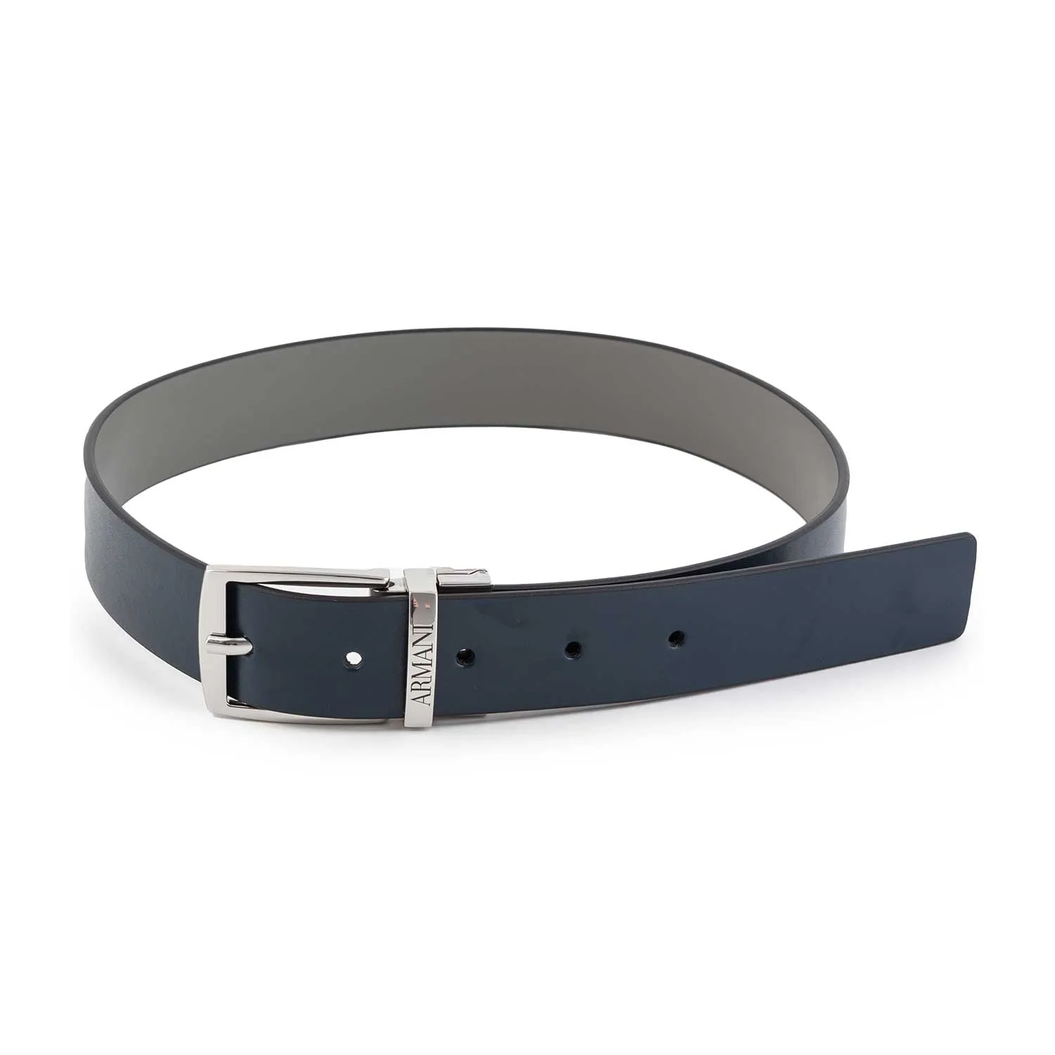 Cintura Reversibile Blu E Grigia Bambino E Teen