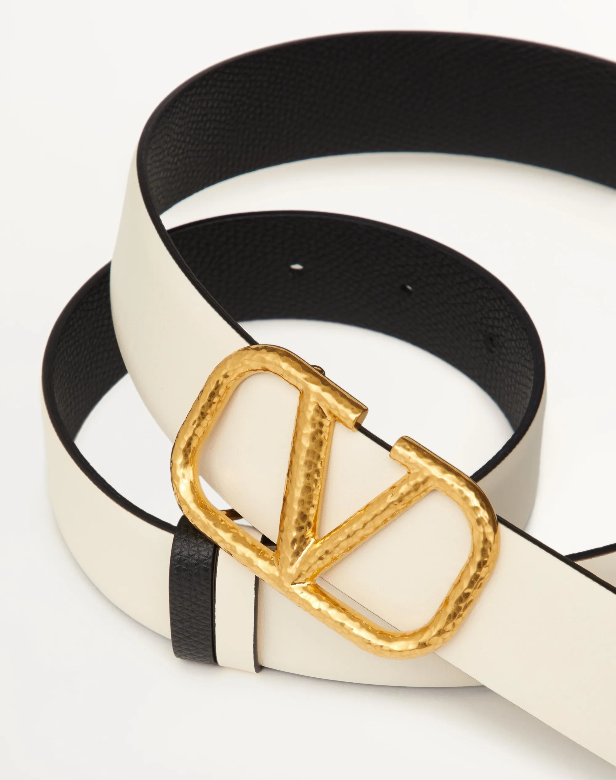 CINTURA REVERSIBILE VLOGO SIGNATURE IN VITELLO GRANATO 30 MM