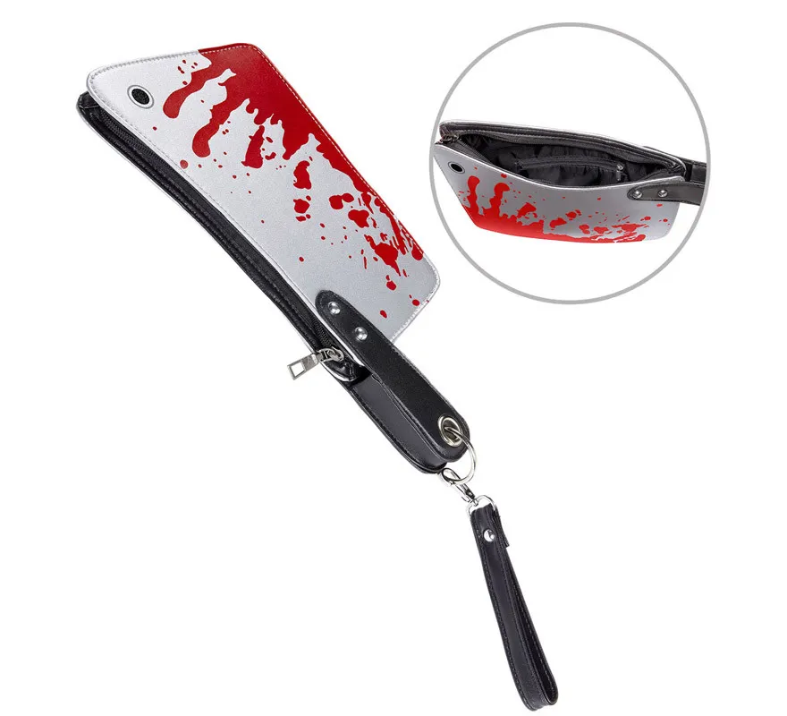 Coltello da macellaio insanguinato della borsa di Halloween