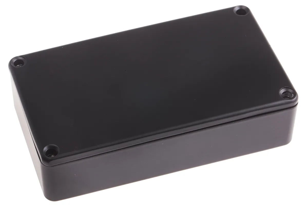 Contenitore RS PRO in Alluminio pressofuso 114.5 x 63.6 x 30.3mm, col. Nero, schermato