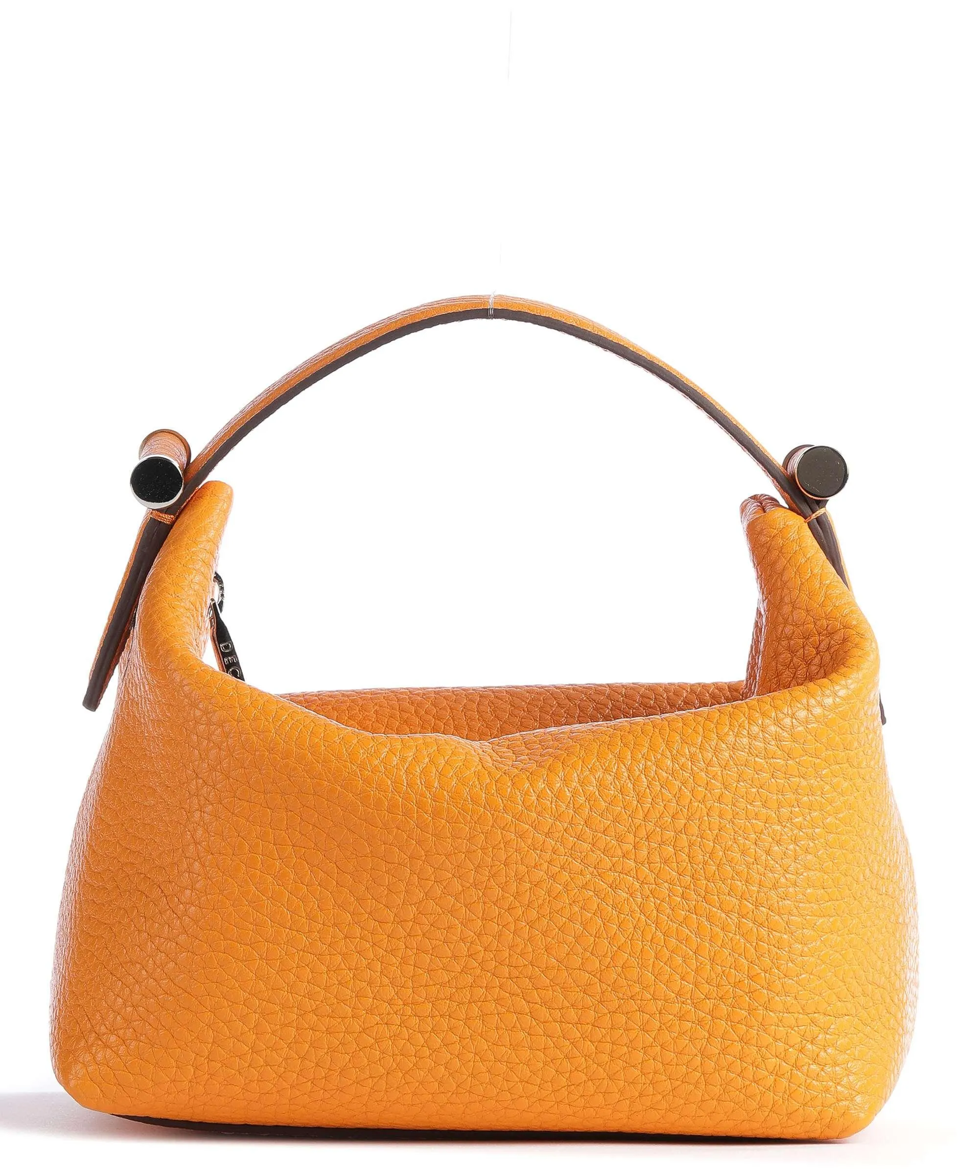  Decadent Copenhagen Cally Box Bag Borsa a mano pelle granulata arancio  