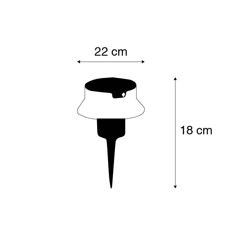 Design pin spot nero con LED e dimmer IP55 solare - Felice