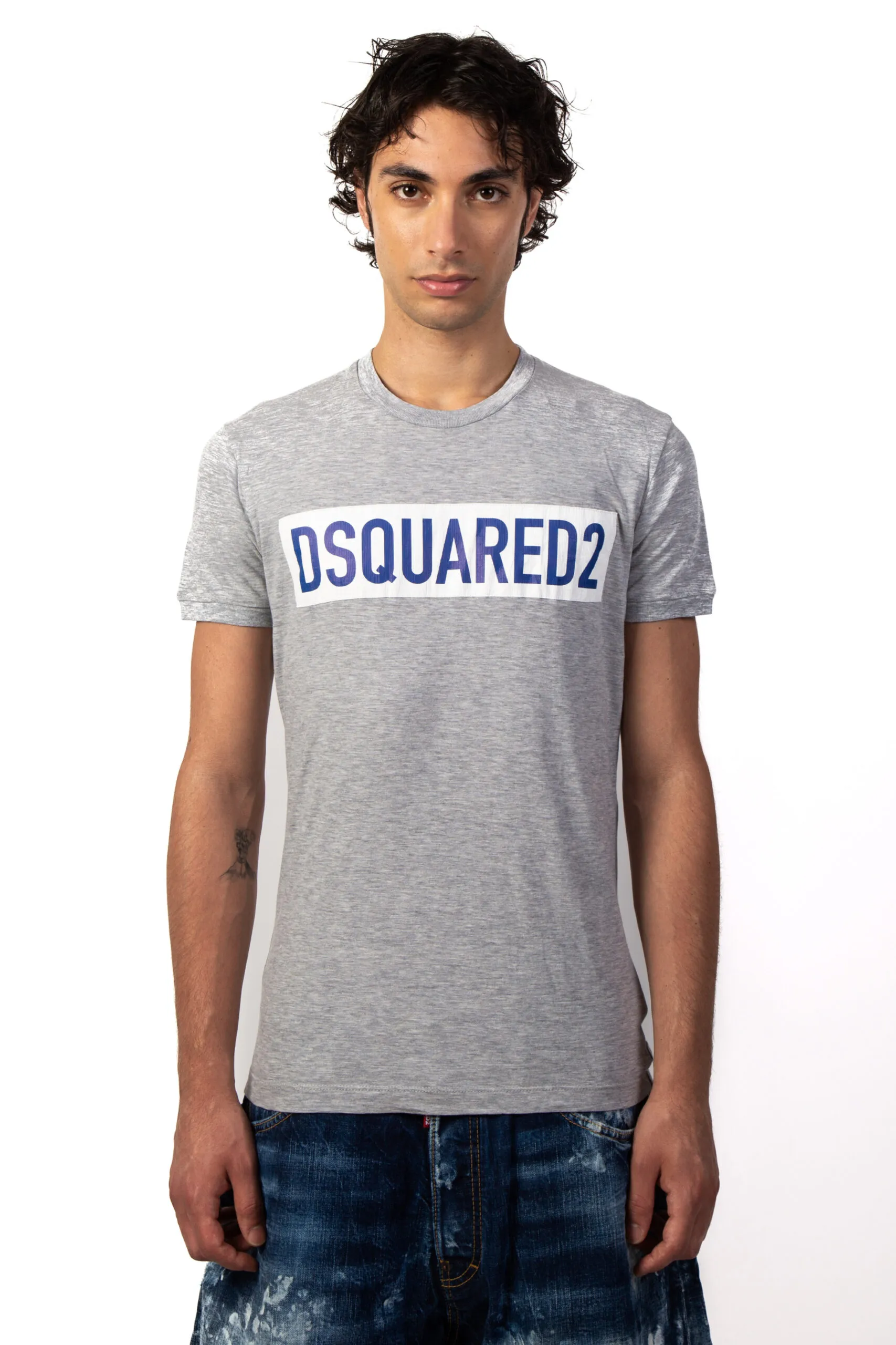 Dsquared2 T Shirt Grigia Con Logo