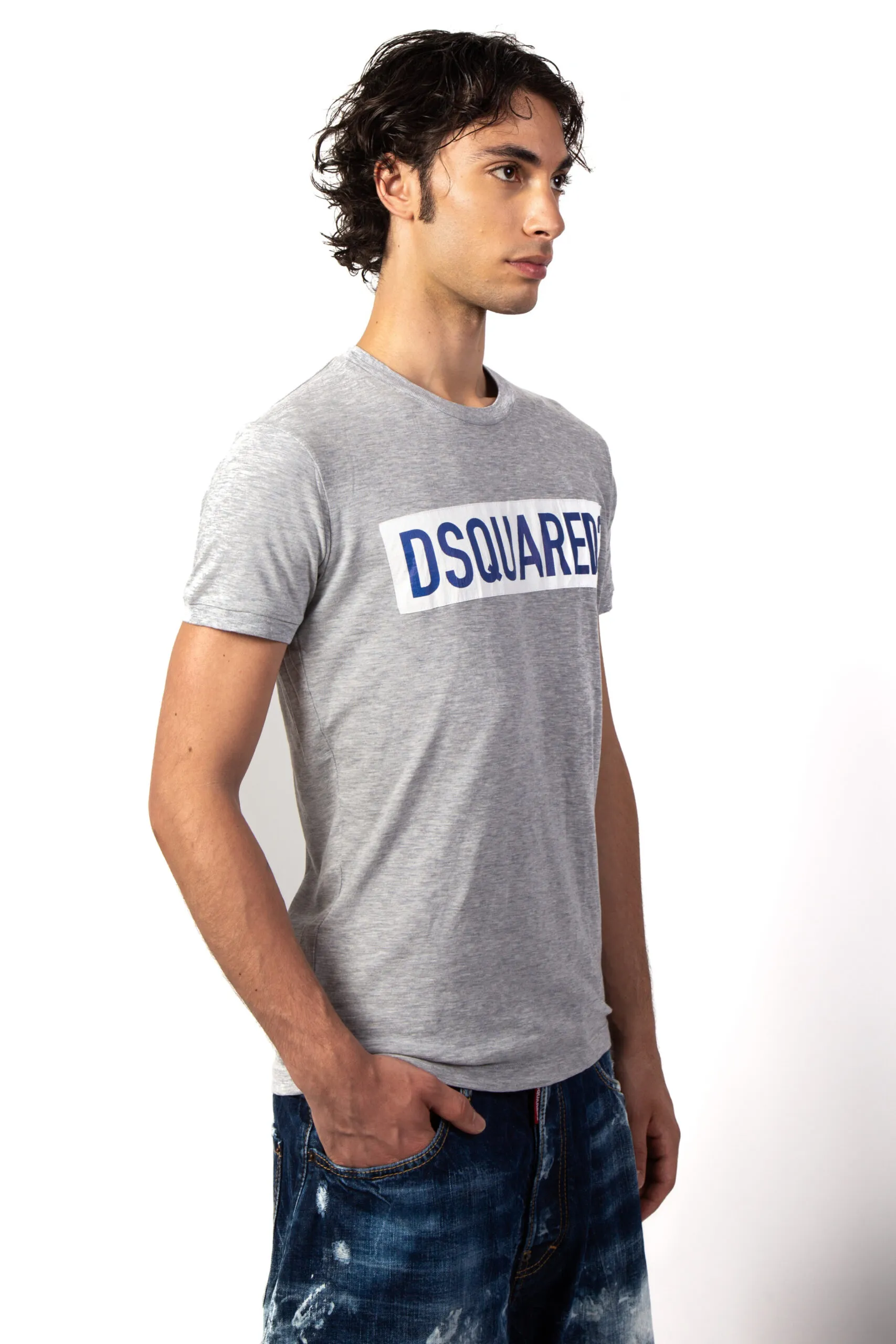 Dsquared2 T Shirt Grigia Con Logo